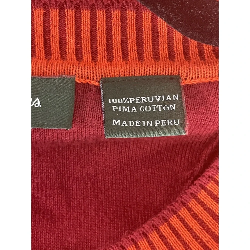 Bobby Jones Mens Orange Long Sleeve‎ Crew Neck Sweater 100% Pima Cotton XXL